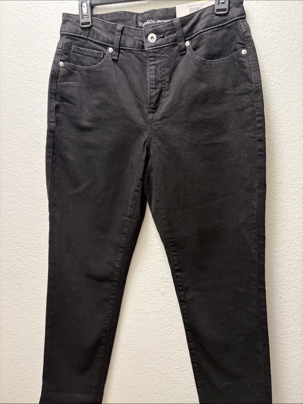 Style&Co Girlfriend Black High-Rise Skinny Jeans